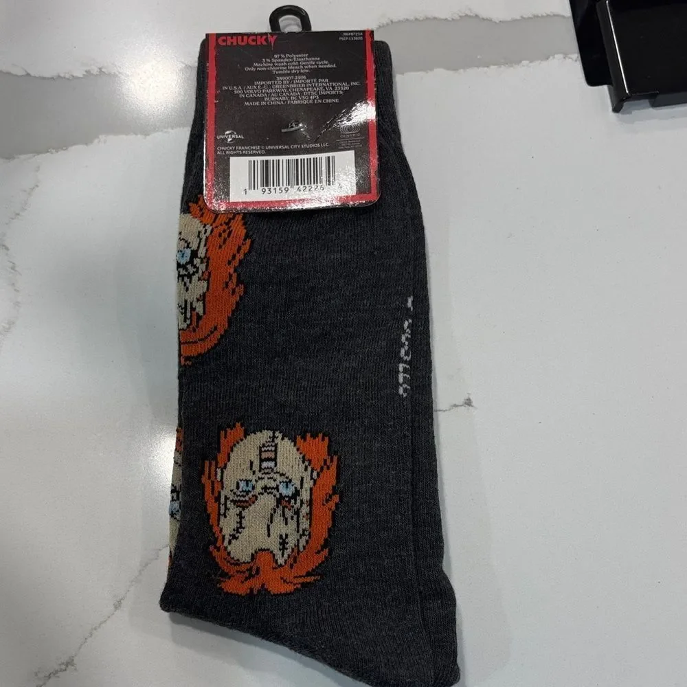 Chucky socks Character Gray Socks new